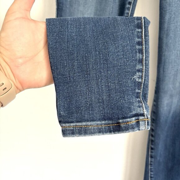 Spanx Blue Pull-On Ankle Skinny Jeans Elastic Band Women’s Size Large Leggings - Picture 4 of 8